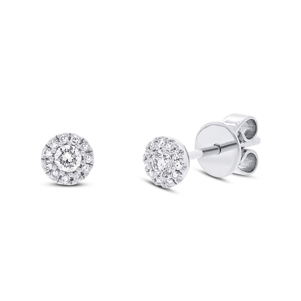 0.17ct 14k White Gold Diamond Stud Earrings
