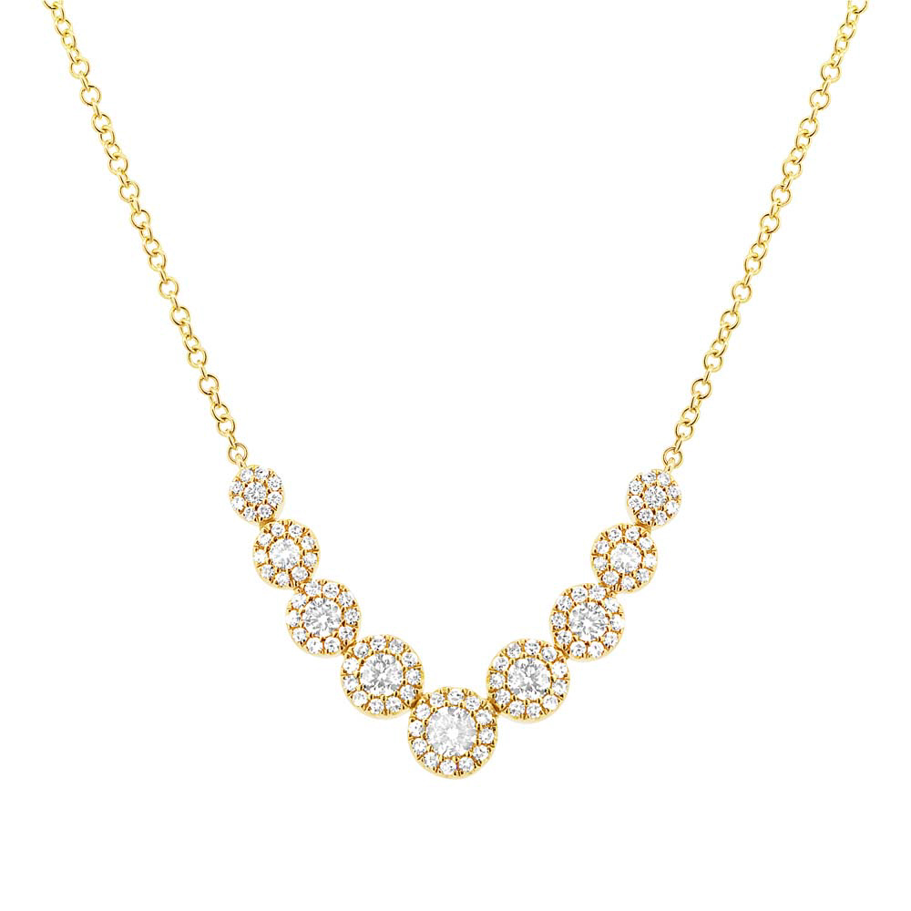 0.56ct 14k Yellow Gold Diamond Lady's Necklace
