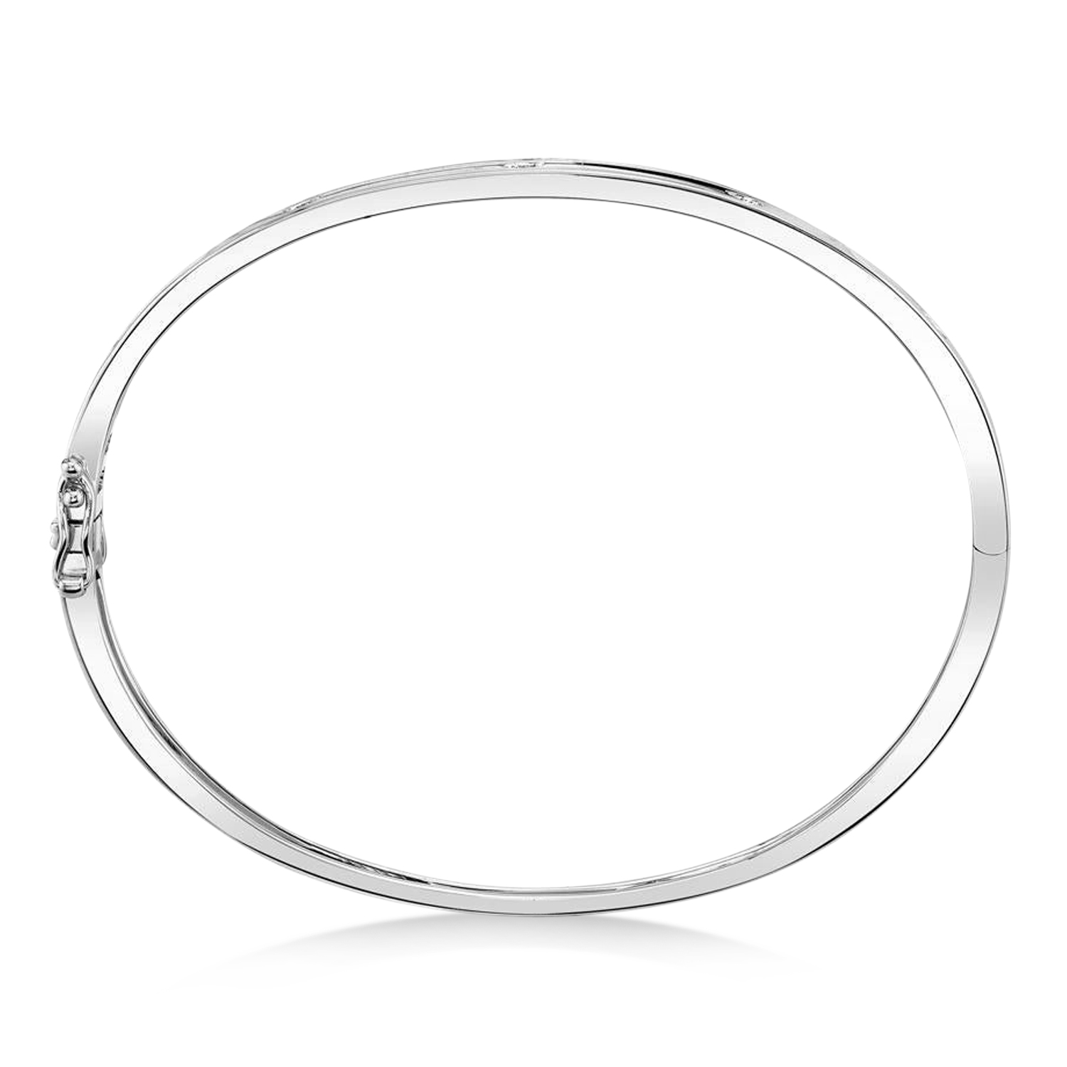 Diamond Five Stone Bangle Bracelet 14K White Gold (0.38ct)