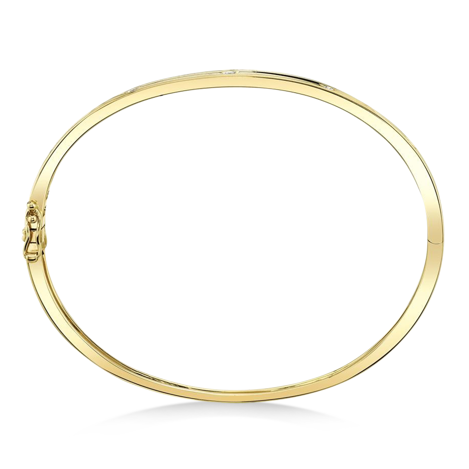 ブレスレット STONEHENgE U Lock 14K Diamond Bangle Bracelet Diamond Bracelet Bangle 14K Yellow Channel Set Round Cut