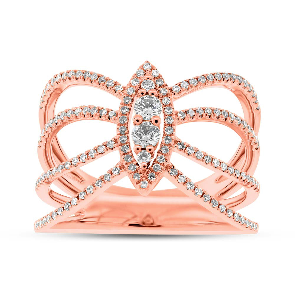 0.46ct 14k Rose Gold Diamond Lady's Ring