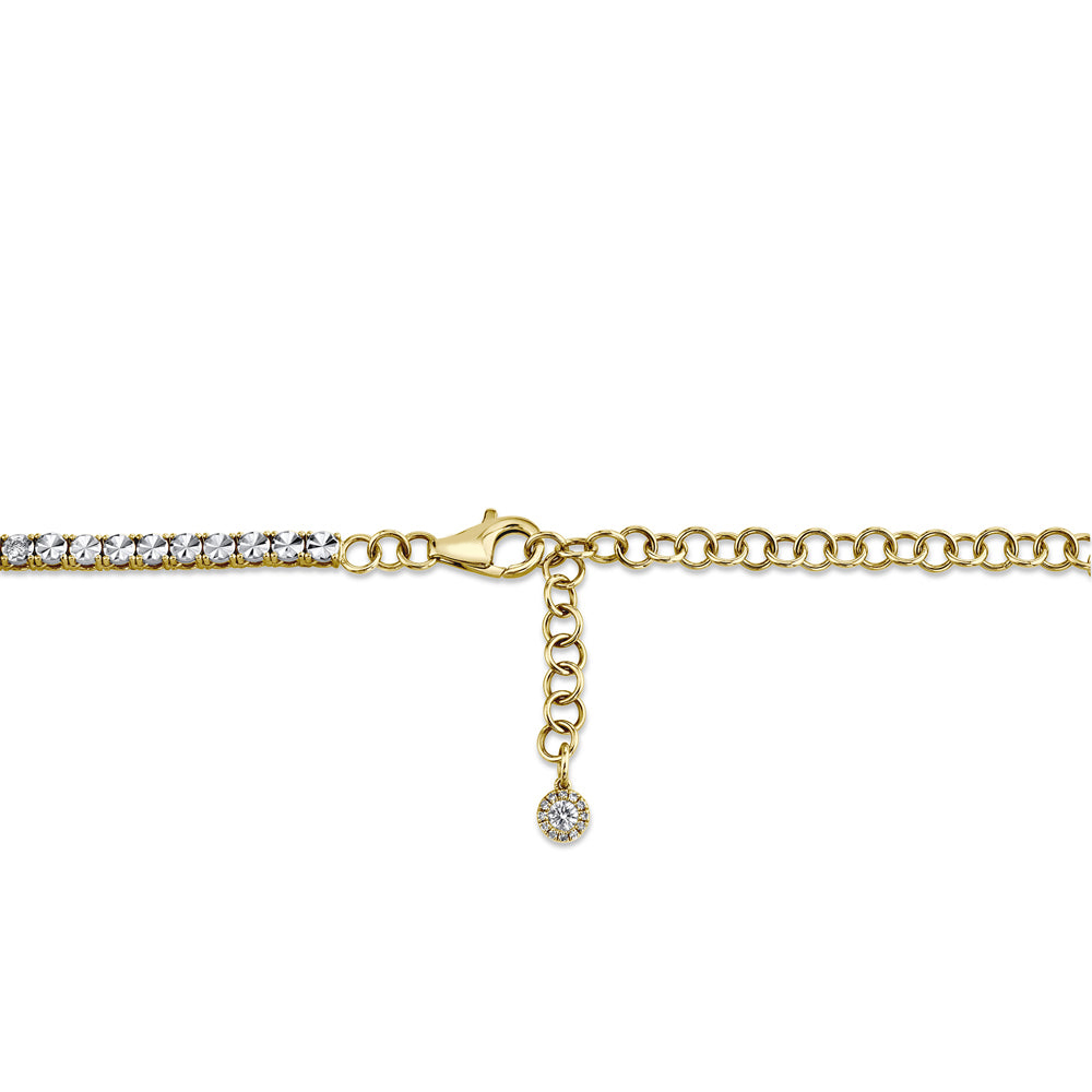 Graduated Diamond Tennis Necklace 14k Yellow Gold (4.39ct)