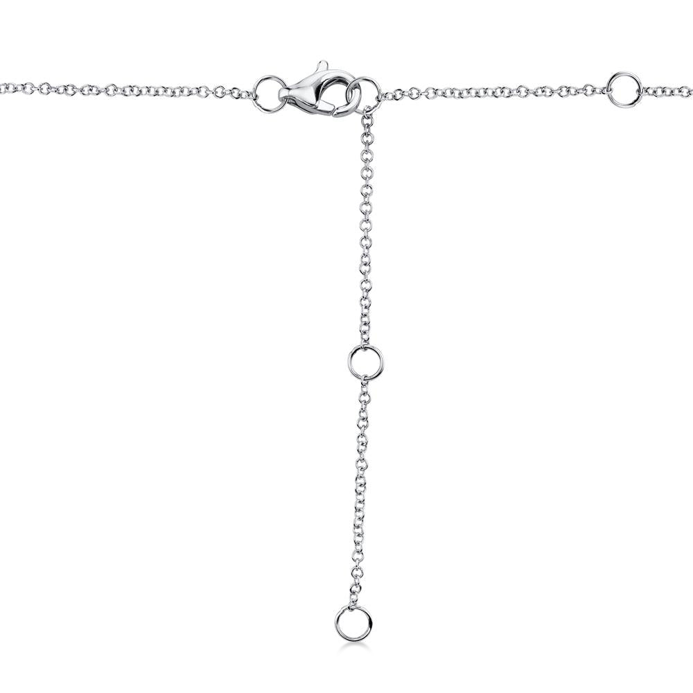 Diamond Pera Lariat Necklace 14k White Gold (0.11ct)