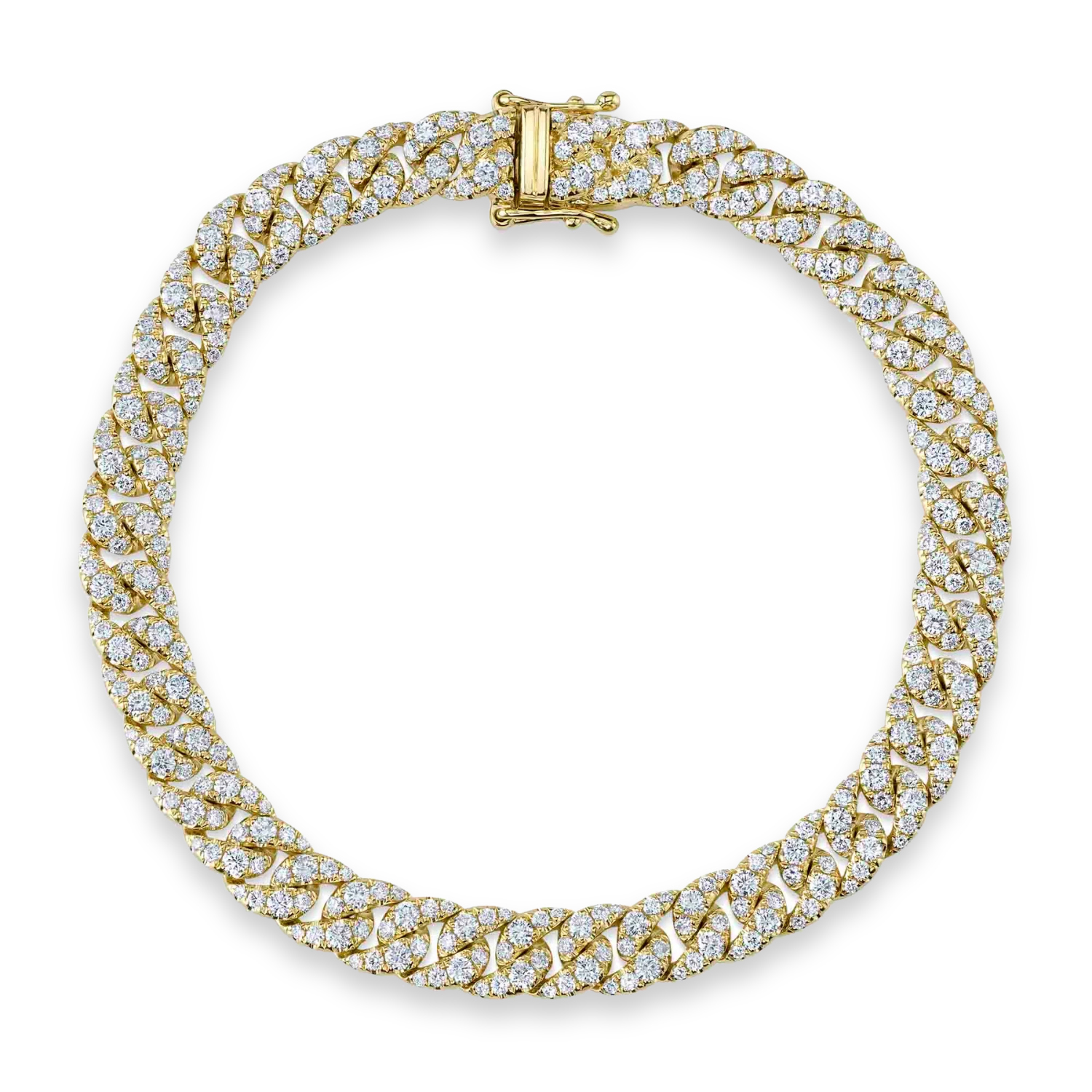 Diamond Link Bracelet 14K Yellow Gold (3.72ct)