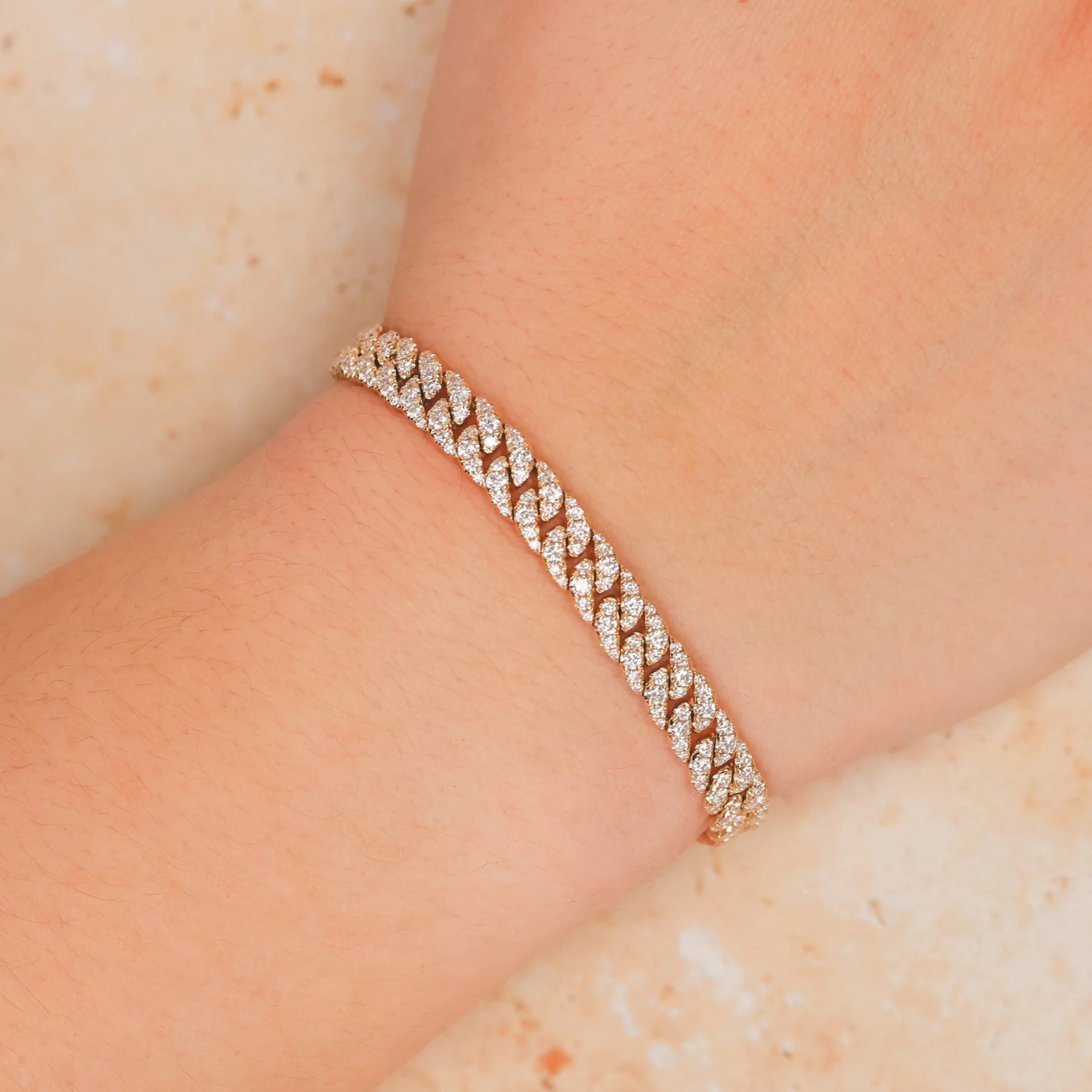 Diamond Link Bracelet 14K Yellow Gold (3.72ct)