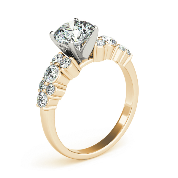 Diamond Garland Engagement Ring Setting 18K Yellow Gold (0.66ct)
