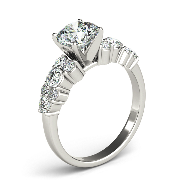Diamond Garland Engagement Ring Setting Palladium (0.66ct)