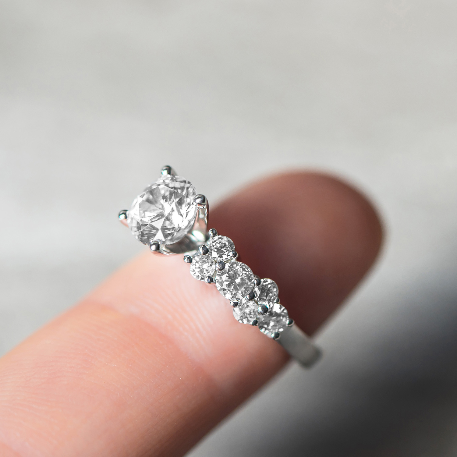 Diamond Garland Engagement Ring Setting Platinum (0.66ct