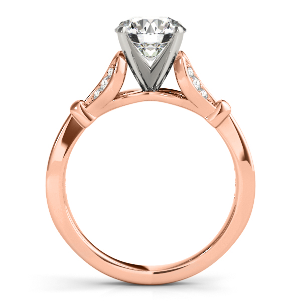 Diamond Accented Tulip Bridal Set 14K Rose Gold (0.38ct)