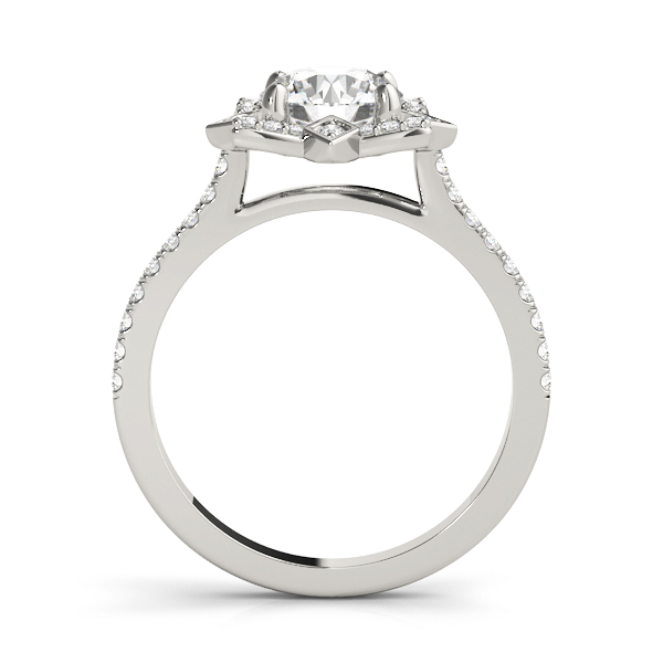 Diamond Royal Halo Engagement Ring Setting Palladium (0.31ct)
