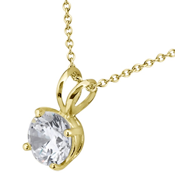 0.33ct. Round Diamond Solitaire Pendant in 18k Yellow Gold (H, VS2)