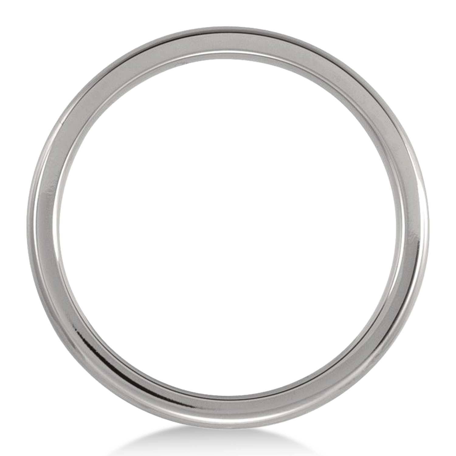 Women's Shiny Domed Titanium Wedding Ring Band (3mm)