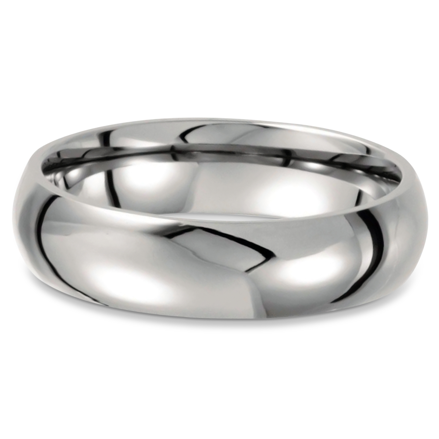 Men's Shiny Domed Titanium Wedding Ring Band (8mm)