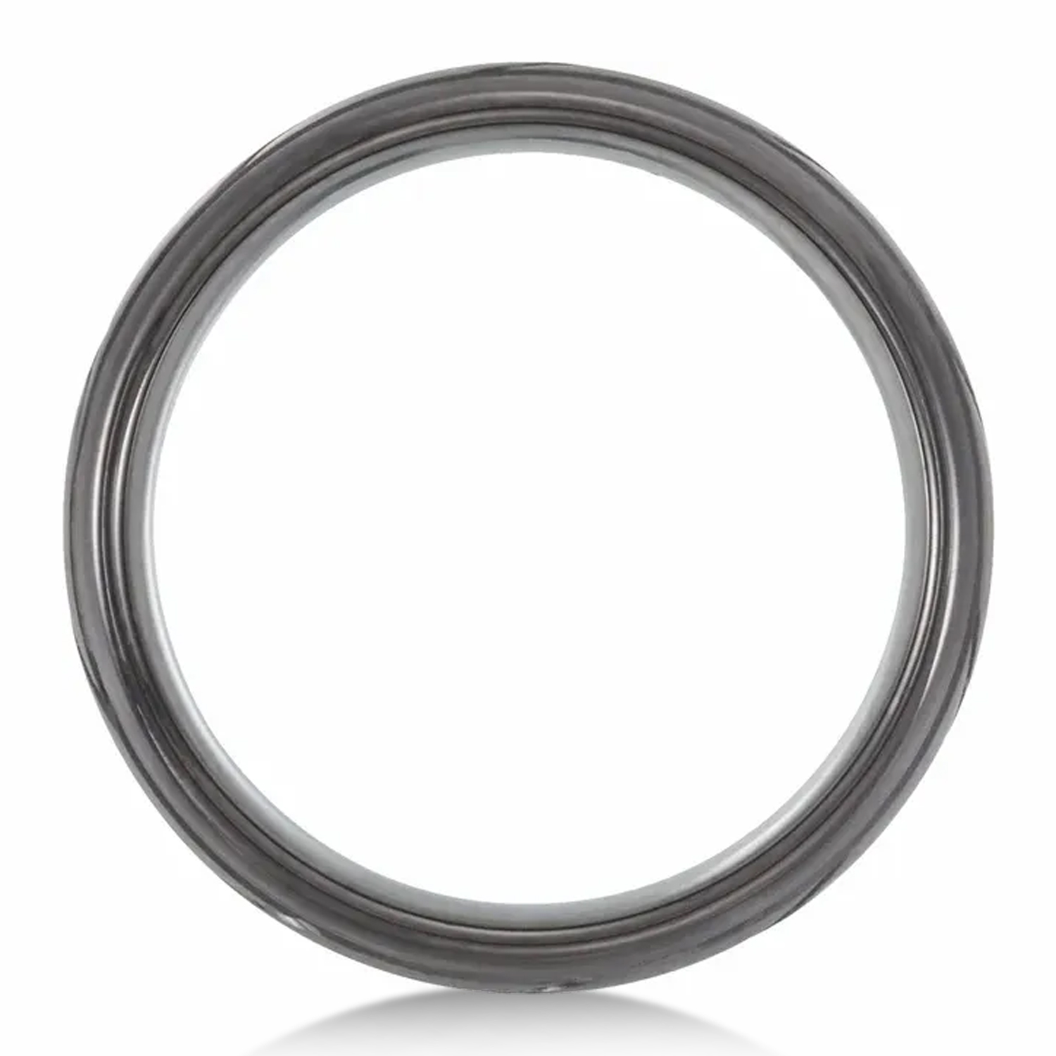 Tungsten Tread Patterned Wedding Band Black PVD (8mm)