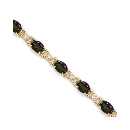 Diamond And Mystic Topaz Bracelet 14k Yellow Gold 10 26ctw Cbb158 Diamond And Mystic Topaz Bracelet 14k Yellow Gold 10 26ctw