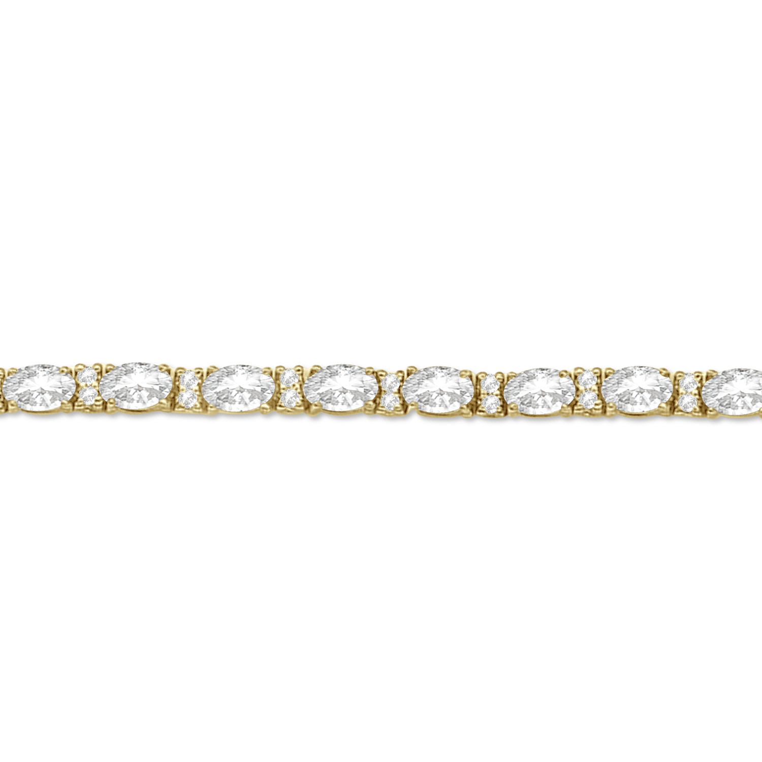 Lab Grown Diamond Oval Cut Tennis Bracelet 14k Yellow Gold (9.25ctw)