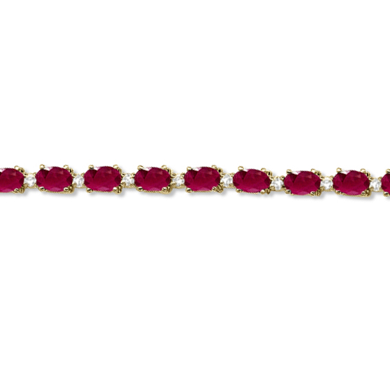 Ruby Diamond Tennis Bracelet 14k Yellow Gold 12 00ct Allurez Ruby Diamond Tennis Bracelet 14k Yellow Gold