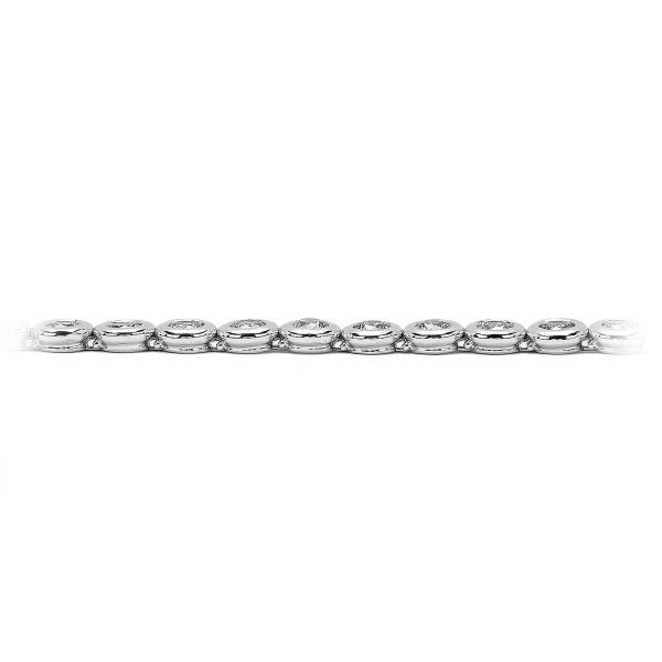 Ladies Bezel Set Round Diamond Tennis Bracelet 14k White Gold 2.50ct