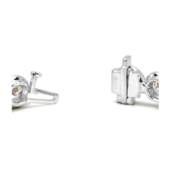 Ladies Bezel Set Round Diamond Tennis Bracelet 14k White Gold 2.50ct