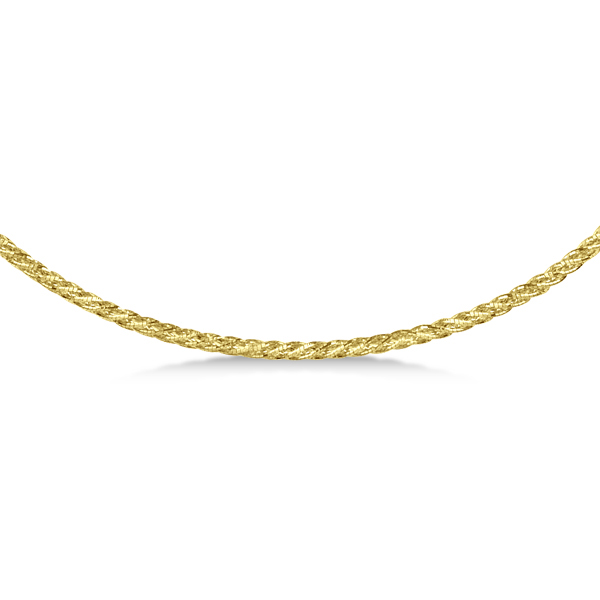 Fashion Rope Chain Necklace in 14k Yellow Gold