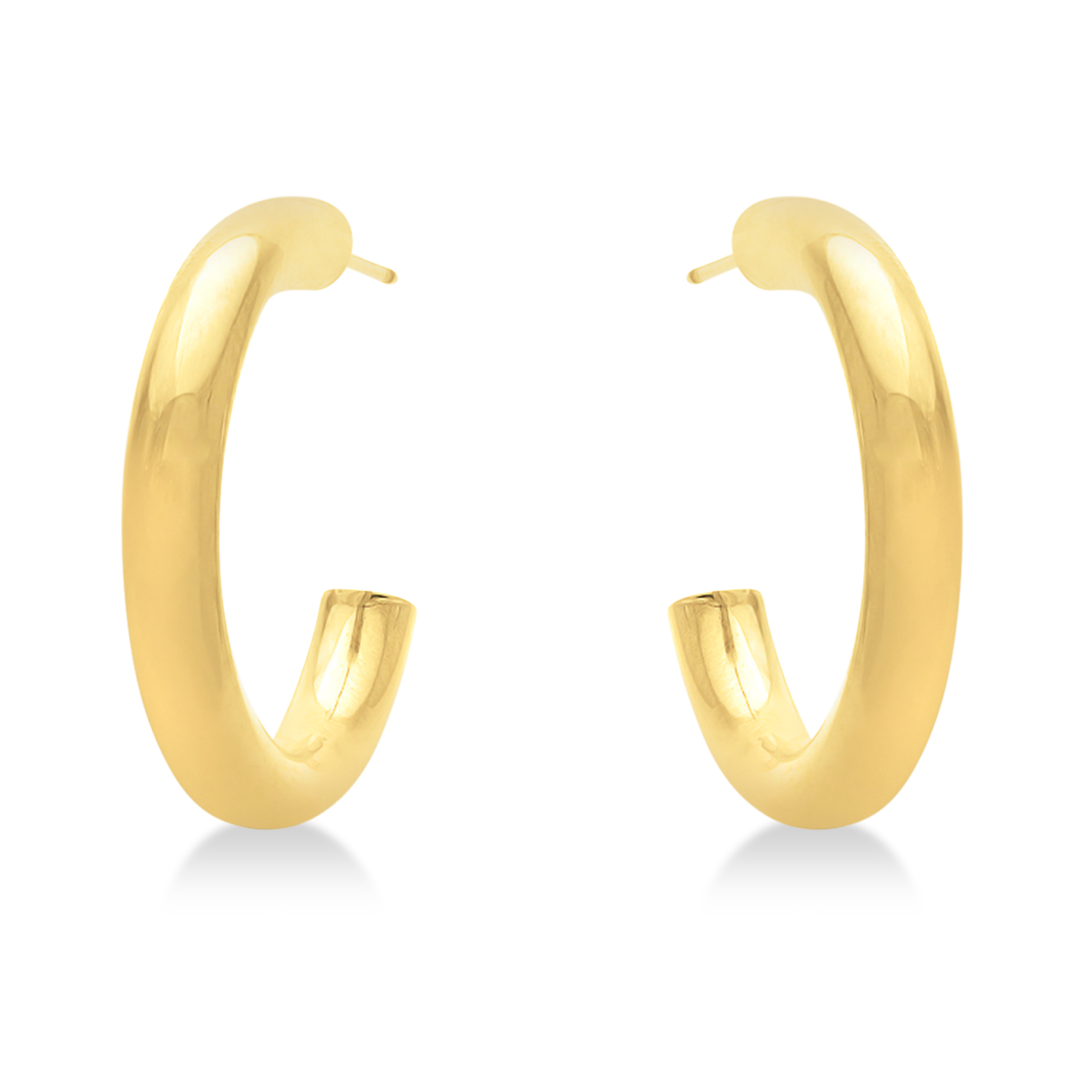 Small Open Hoop Earrings 14k Yellow Gold