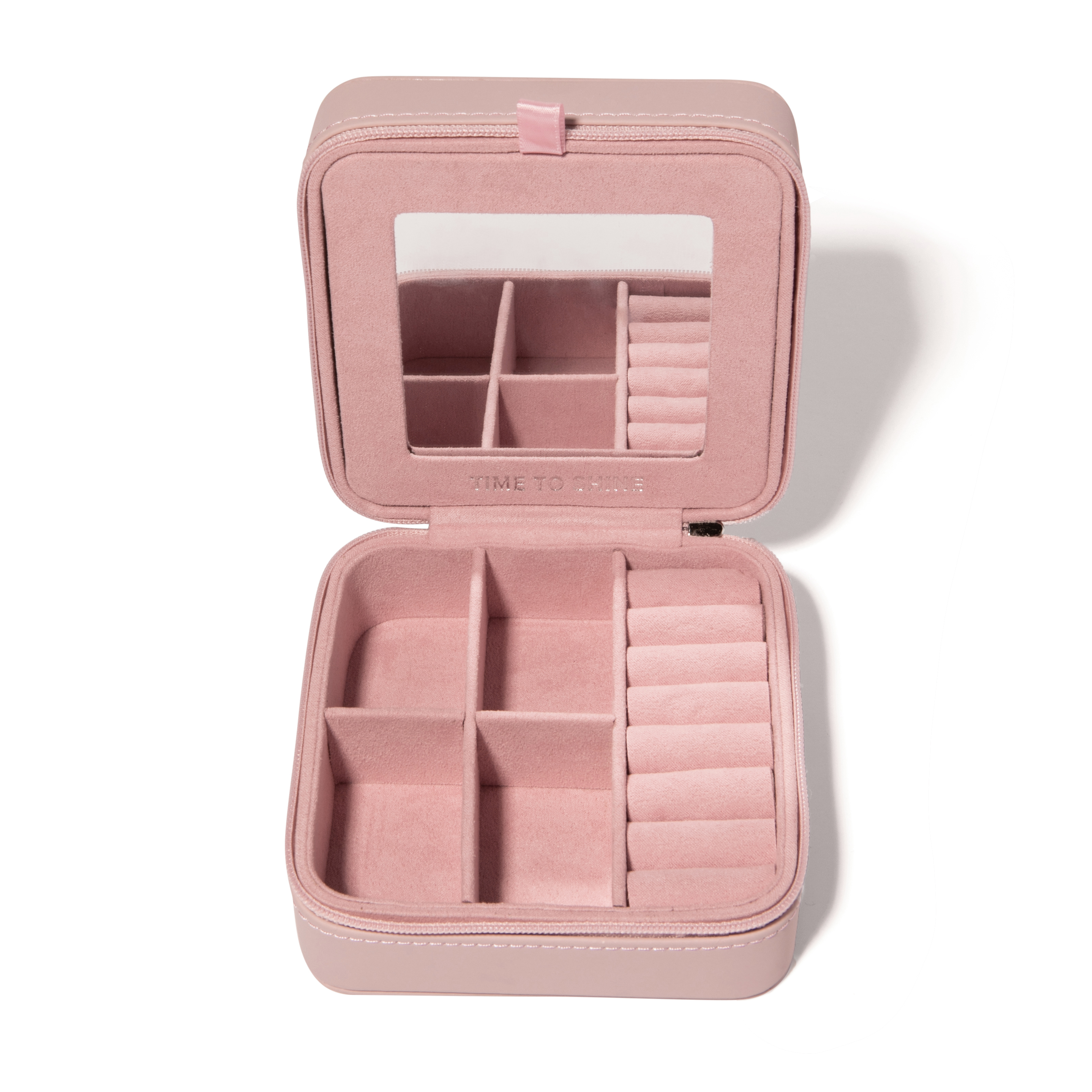 Allurez Jewelry Travel Case Mauve Vegan Leather