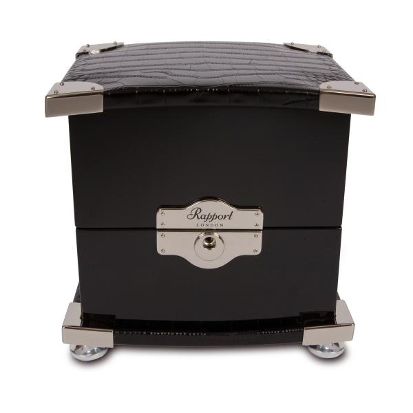 Rapport London Serpentine Single Watch Winder in Ebony Wood