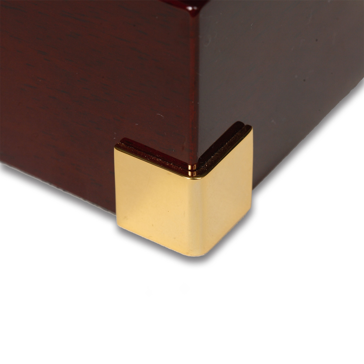 Rapport London Optima Captain's Quad Watch Winder Mahogany w/ Brass