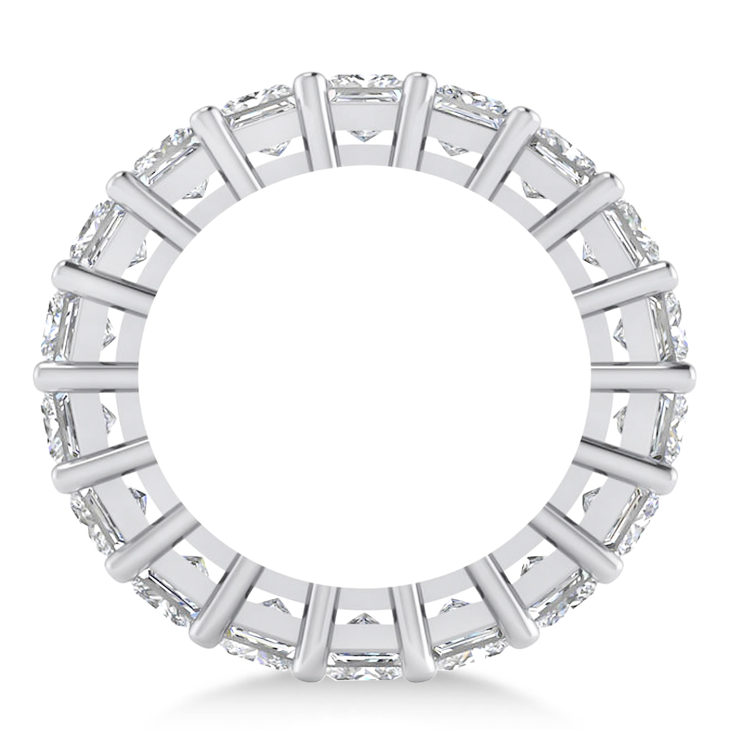 Princess Cut Diamond Eternity Wedding Band 14k White Gold (5.58ct)