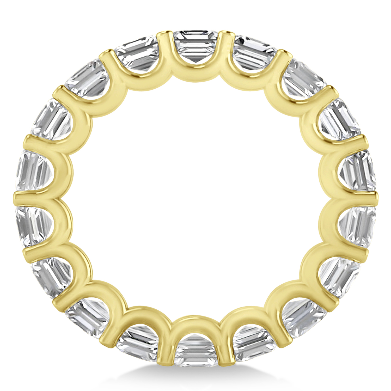 Radiant-Cut Eternity Diamond Wedding Band Ring 14k Yellow Gold (7.20ct)