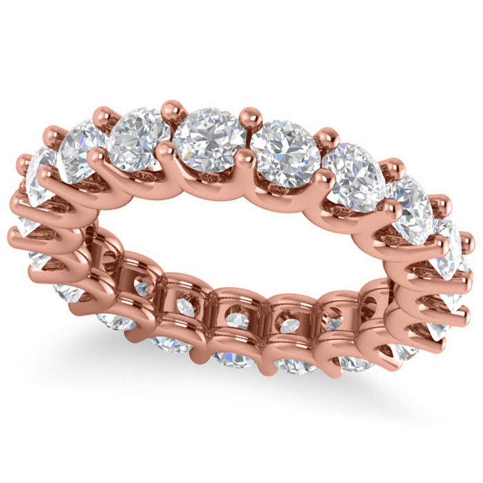 Diamond Eternity Wedding Band 14k Rose Gold (3.23ct)