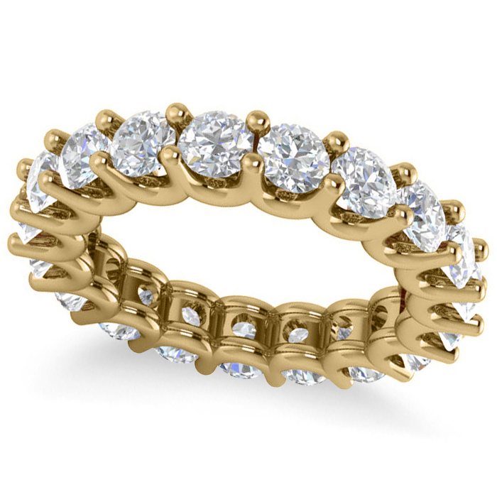 Diamond Eternity Wedding Band 14k Yellow Gold (3.23ct)