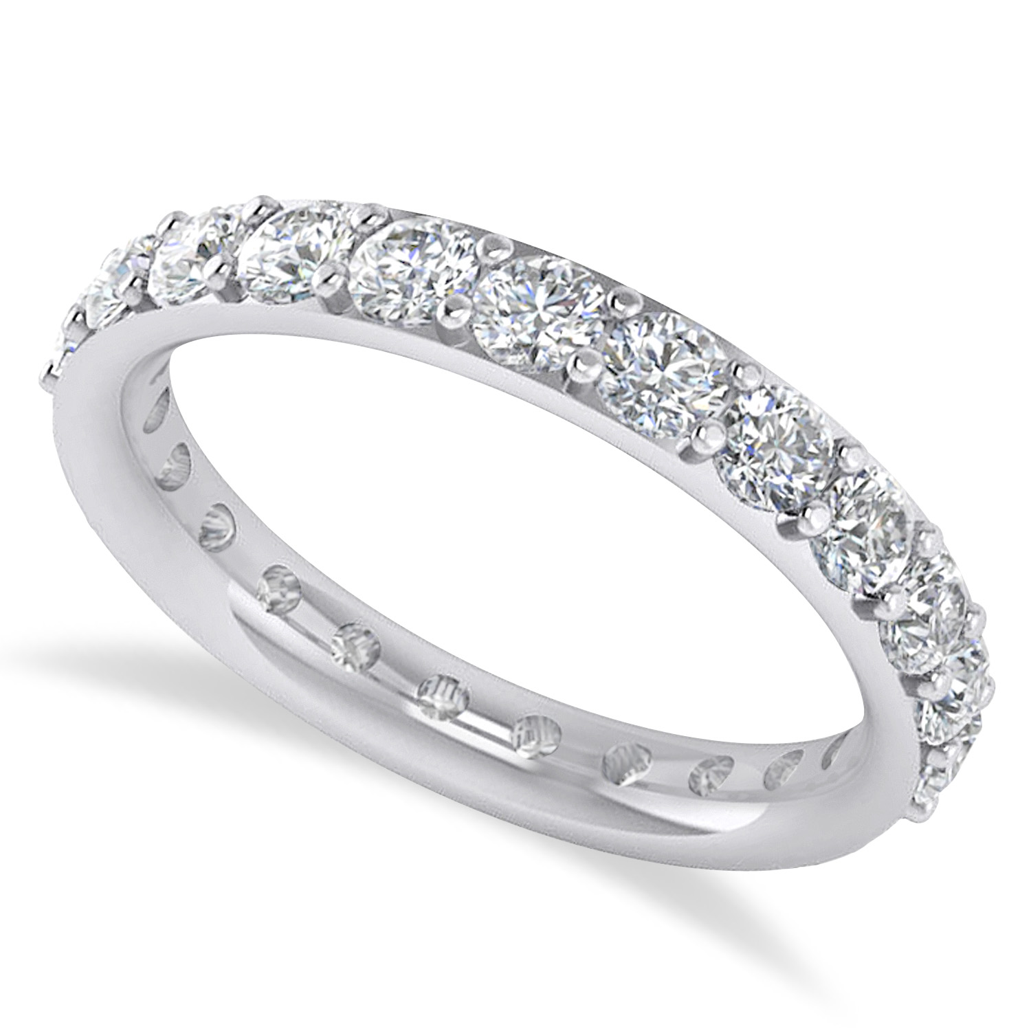 Diamond Eternity Wedding Band 14k White Gold (1.61ct)