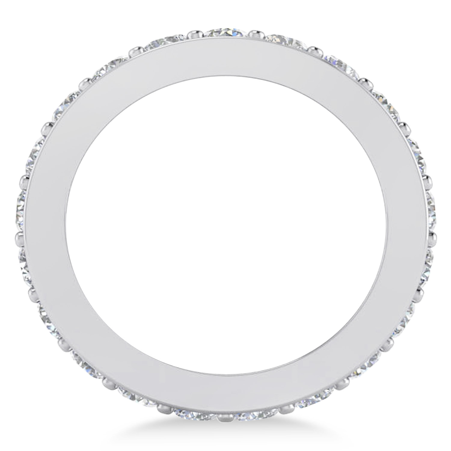 Diamond Eternity Channel Set Wedding Band 14k White Gold (2.10ct)