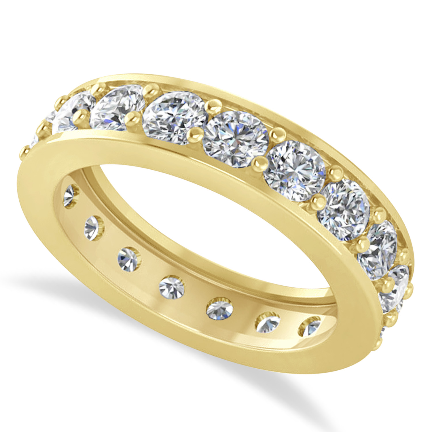 Diamond Eternity Wedding Band 14k Yellow Gold (2.85ct)