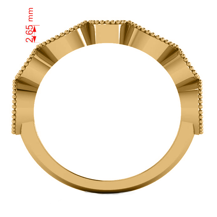 Marquise & Round Diamond & Aquamarine Band 14k Yellow Gold (0.90ct)