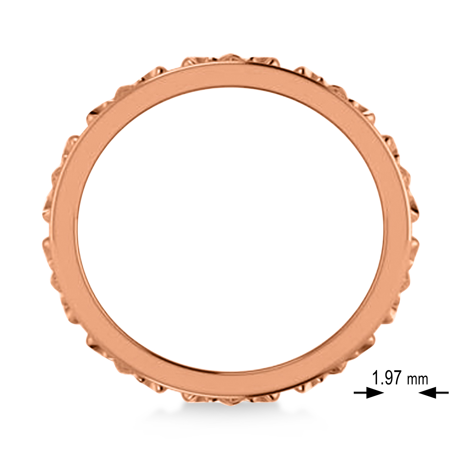 Fleur De Lis Unisex Ring/Wedding Band 14k Rose Gold