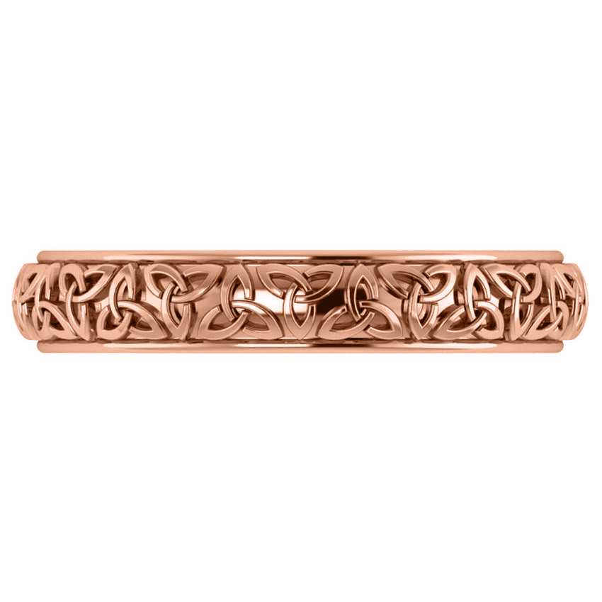 Celtic Knot Infinity Wedding Band Ring 14K Rose Gold