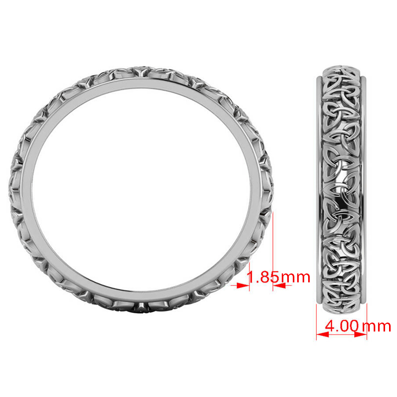 Celtic Knot Infinity Wedding Band Ring Platinum