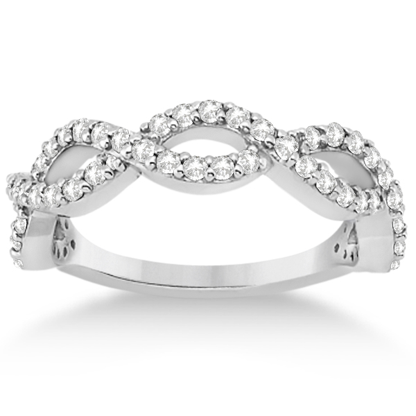 Twisted Infinity Semi-Eternity Diamond Band Platinum (0.60ct)