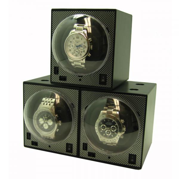 Stackable Carbon Fiber Single Automatic Watch Winder Box