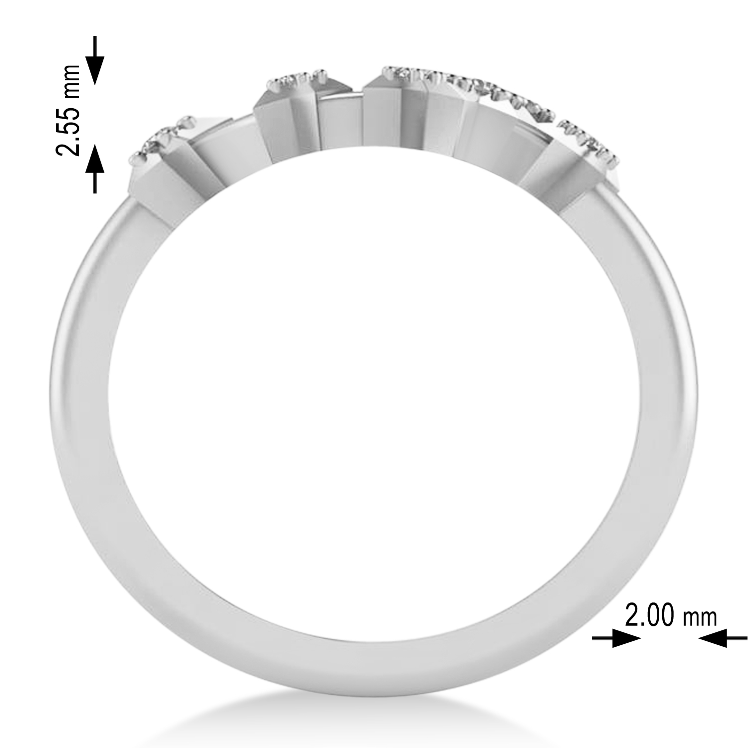 Diamond Scorpio Zodiac Constellation Star Ring 14k White Gold (0.10ct)