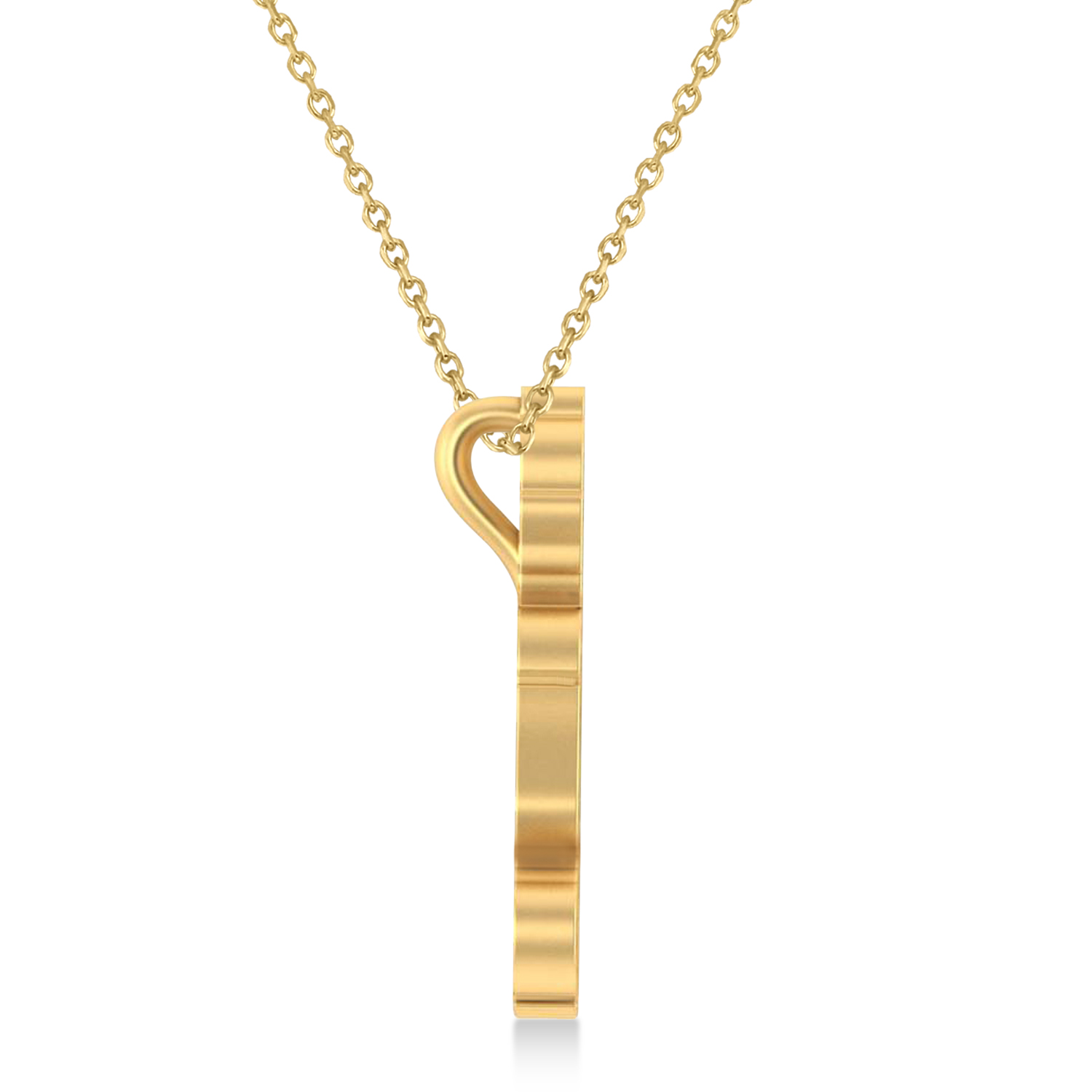 Buddha Spirituality Pendant Necklace 14k Yellow Gold