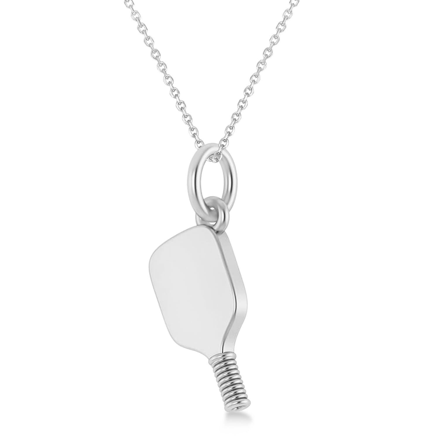 Pickleball Paddle Pendant Necklace in Sterling Silver