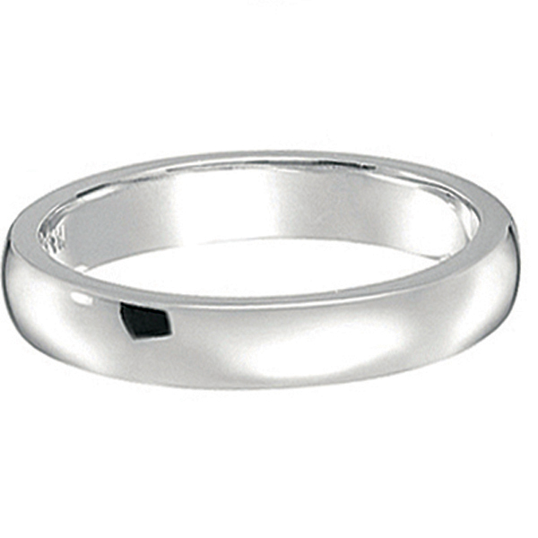 Dome Comfort Fit Wedding Ring Band 14k White Gold (2mm)