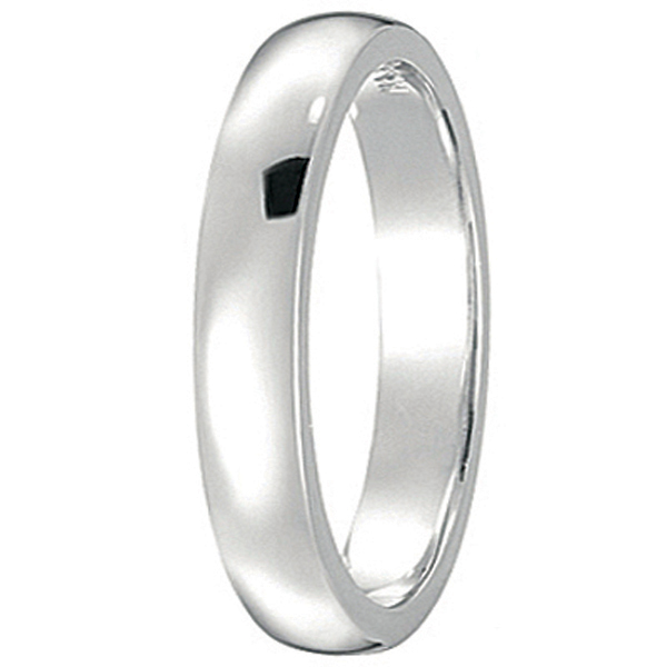 Dome Comfort Fit Wedding Ring Band 14k White Gold (2mm)