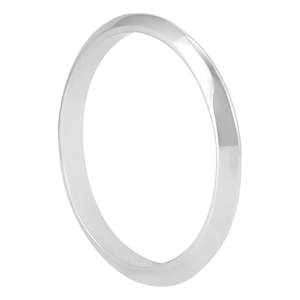 Women's Knife Edge Wedding Band in 14k White Gold (2.7 mm)