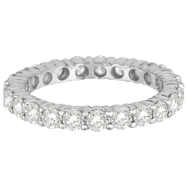 Diamond Eternity Ring Wedding Band 18k White Gold (2.50ct) size 10
