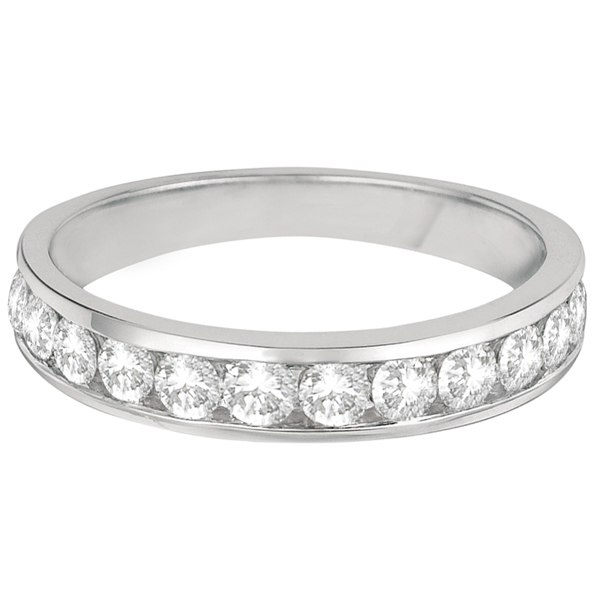 Channel-Set Diamond Anniversary Ring Band Palladium (0.75ct) 