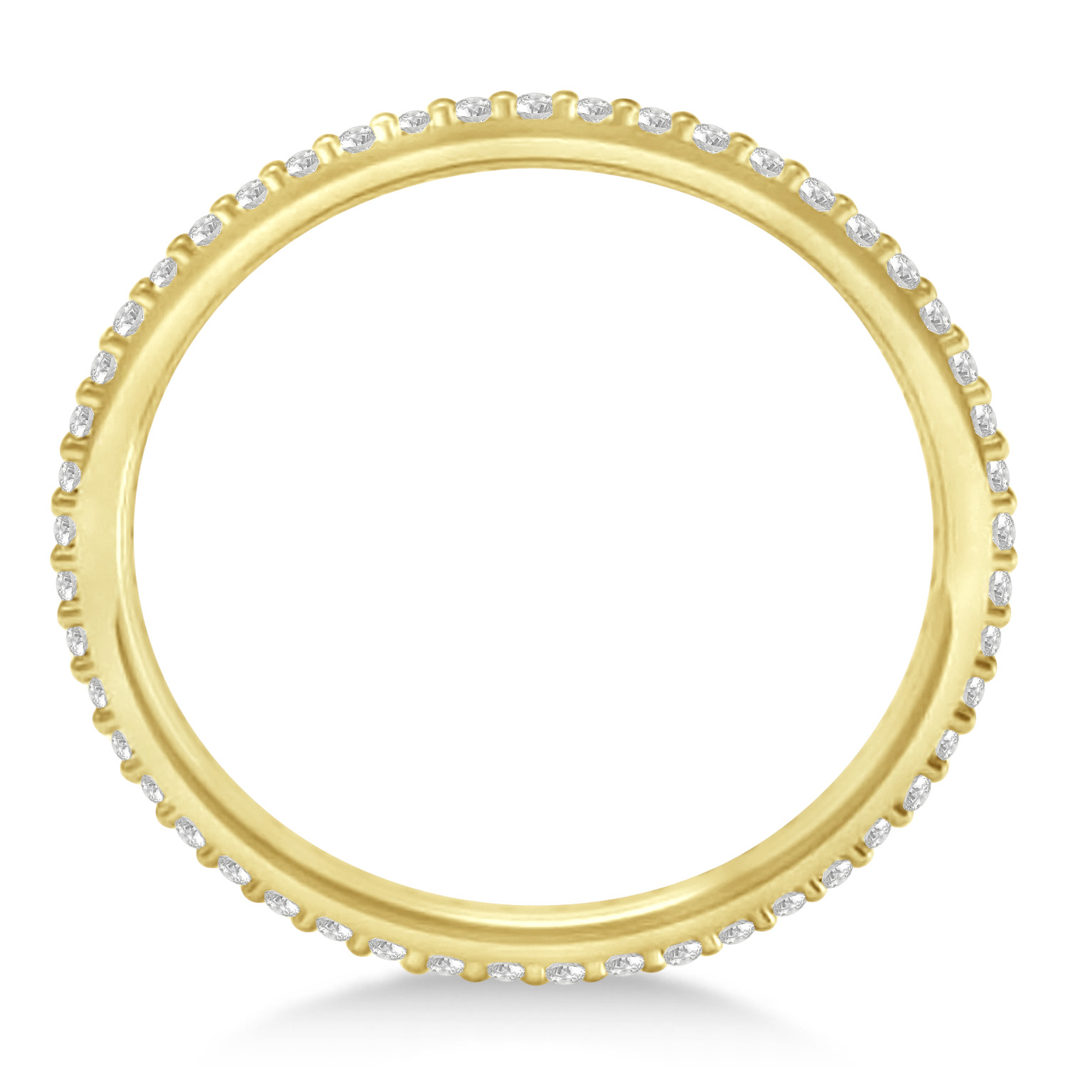 Petite Diamond Prong-Set Eternity Wedding Band 14k Yellow Gold (0.25ct)